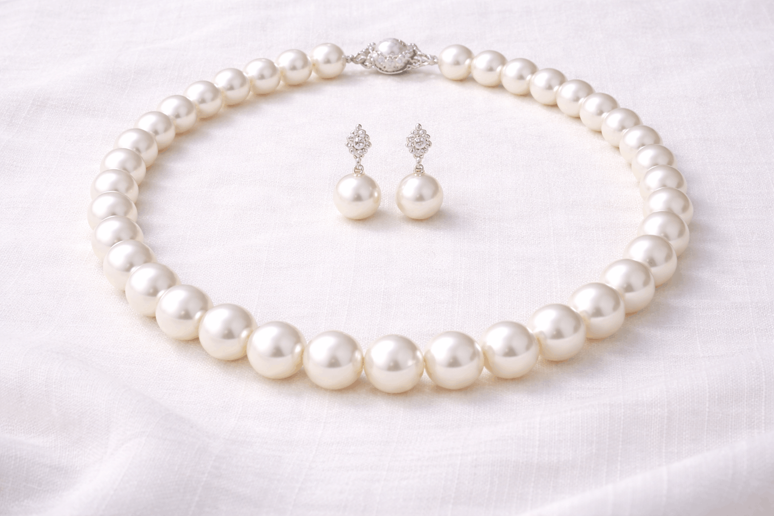 pearlsonly-blog-109-image-4-pearl – Weißes Perlenkette-und-Ohrringe-Set – Perlen Schmuck – pearlsonly