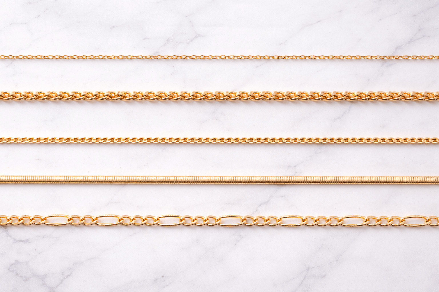 Kettenstile für goldene Halsketten für Frauen