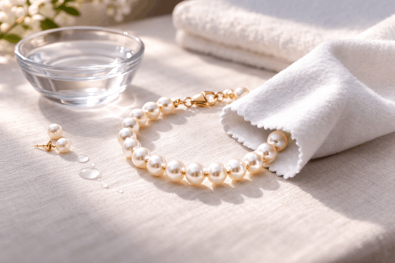 Pflege von Perlenarmbändern