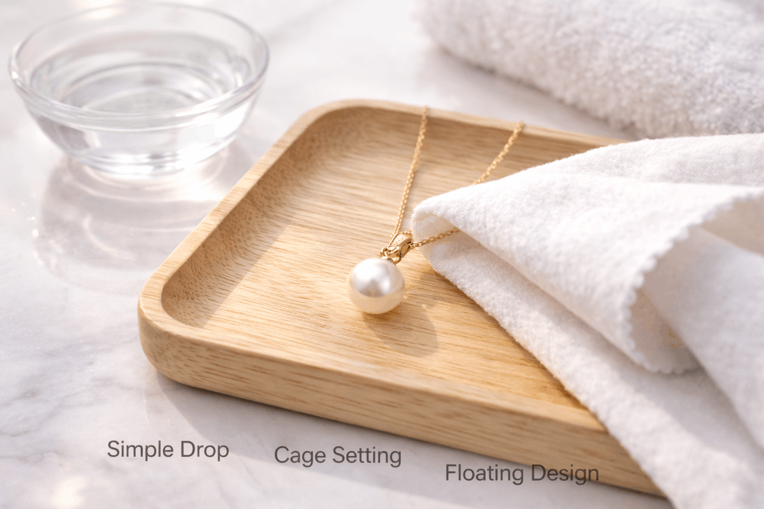 Pflege von Perlenketten mit Anhänger