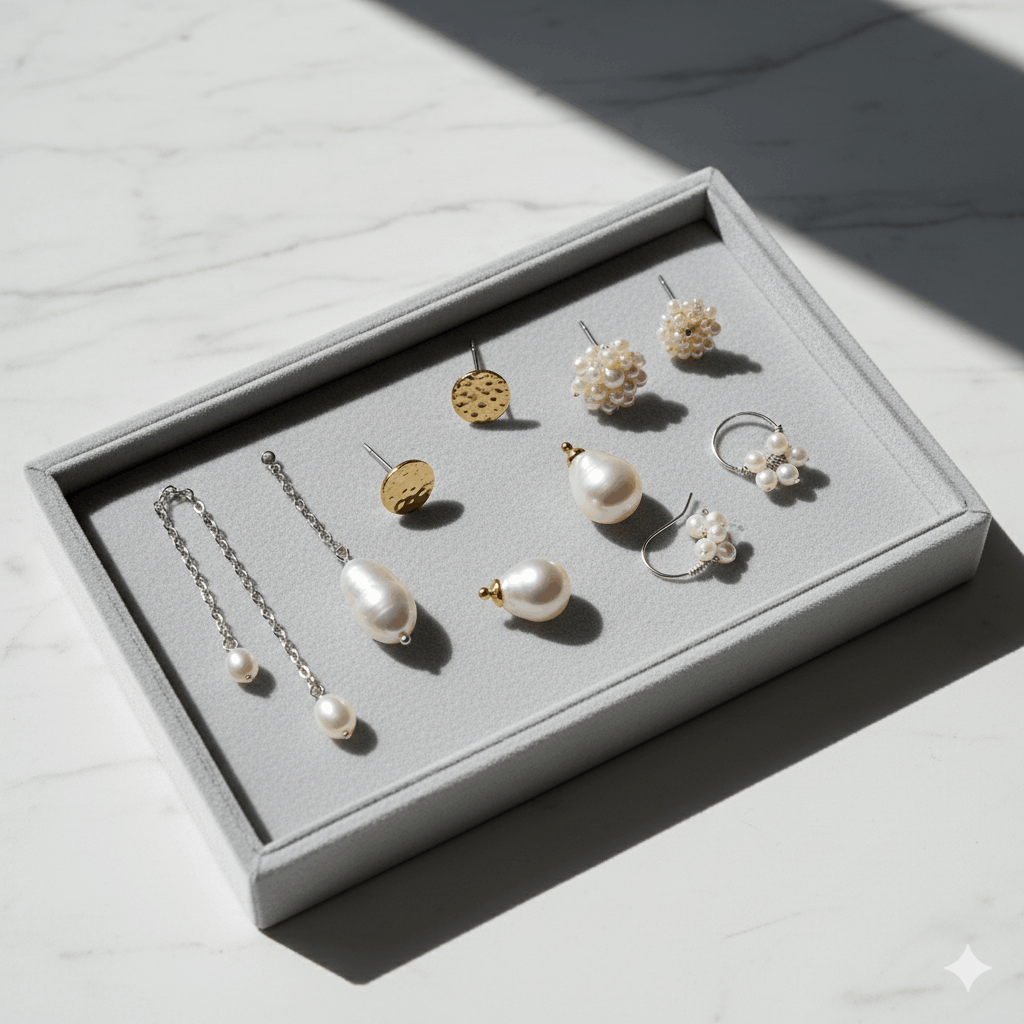 04. Asymmetrische Perlenohrringe bei PearlsOnly shoppen