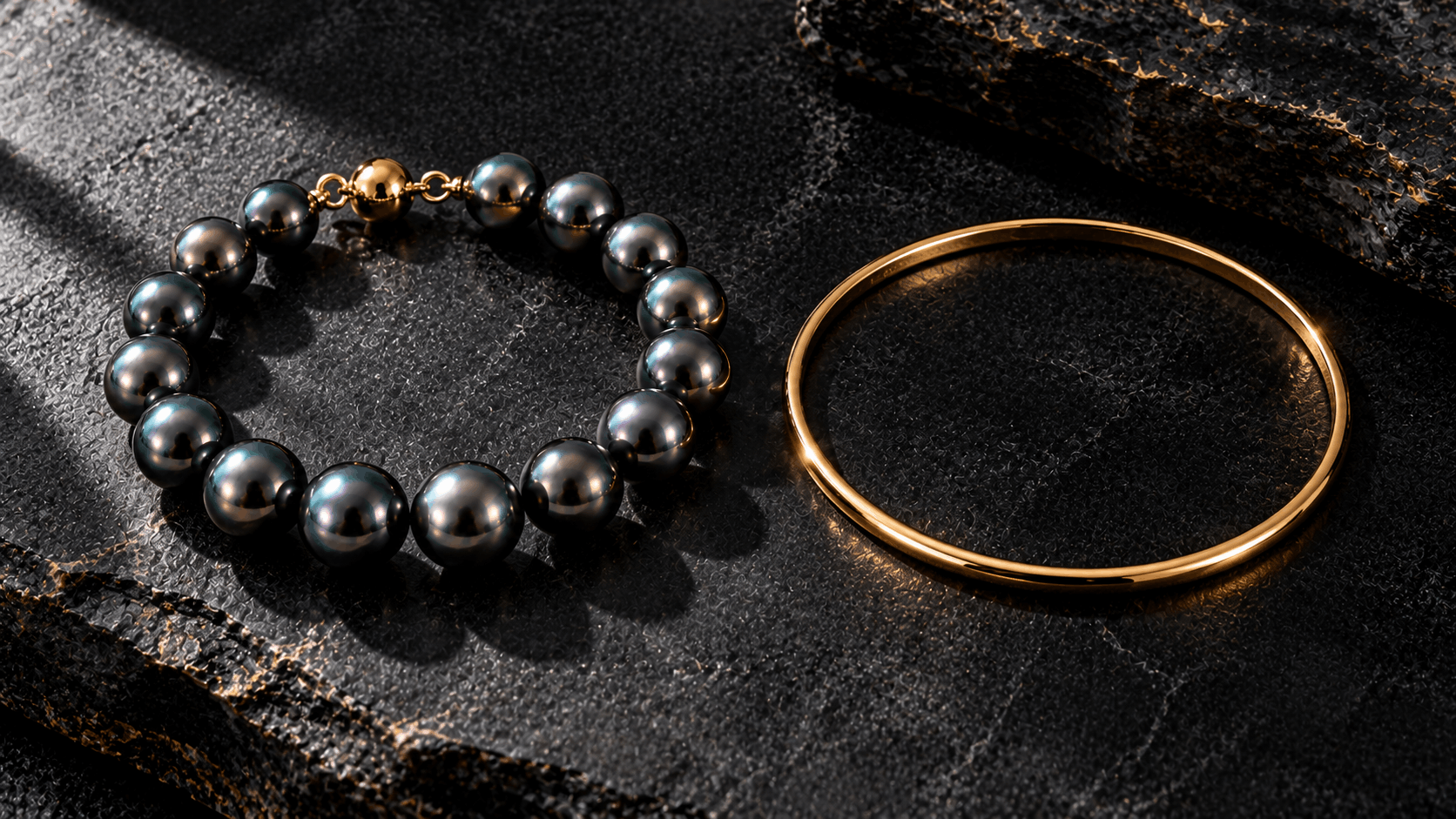 05. Wie Sie ein schwarzes Perlenarmband stylen