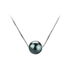 7-8mm AAA-Qualität Japanische Akoya Perlenanhänger in Kristine Schwarz