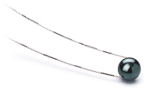 7-8mm AAA-Qualität Japanische Akoya Perlenanhänger in Kristine Schwarz