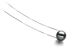 10-11mm AA-Qualität Tahitisch Perlenanhänger in Kristine Schwarz