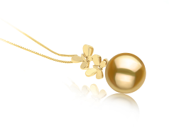 10-11mm AAA-Qualität Südsee Perlenanhänger in Barbara Gold