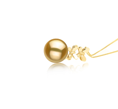 10-11mm AAA-Qualität Südsee Perlenanhänger in Barbara Gold