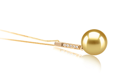 10-11mm AAA-Qualität Südsee Perlenanhänger in Janet Gold