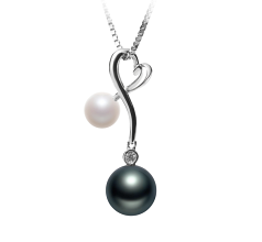 5-8mm AAAA-Qualität Süßwasser Perlenanhänger in Anita Schwarz
