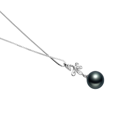 10-11mm AAA-Qualität Tahitisch Perlenanhänger in Phoenix Schwarz