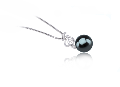 9-10mm AAA-Qualität Tahitisch Perlenanhänger in Merina Schwarz