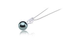 9-10mm AAA-Qualität Tahitisch Perlenanhänger in Merina Schwarz