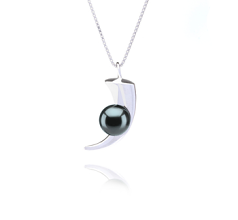 9-10mm AAA-Qualität Tahitisch Perlenanhänger in Larina Schwarz