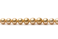 10.4-13.2mm AAA-Qualität Südsee Perlenhalskette in 18-Zoll Gold