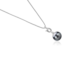9-10mm AAA-Qualität Tahitisch Perlenanhänger in Samantha Schwarz