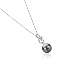 9-10mm AAA-Qualität Tahitisch Perlenanhänger in Haselnuss Schwarz