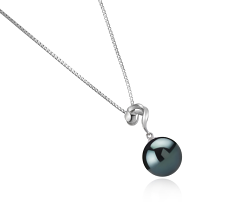 11-12mm AAA-Qualität Tahitisch Perlenanhänger in Lorna Schwarz