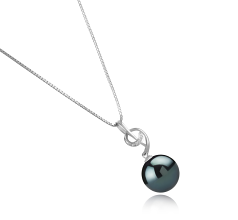 11-12mm AAA-Qualität Tahitisch Perlenanhänger in Sofie Schwarz