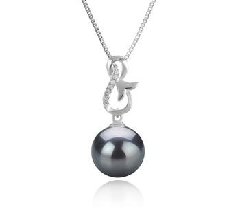 9-10mm AAA-Qualität Tahitisch Perlenanhänger in Haselnuss Schwarz