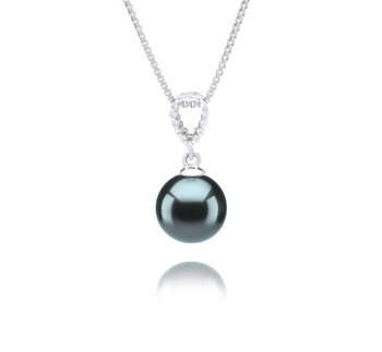 9-10mm AAA-Qualität Tahitisch Perlenanhänger in Karen Schwarz