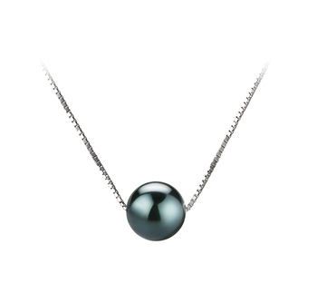 7-8mm AAA-Qualität Japanische Akoya Perlenanhänger in Kristine Schwarz