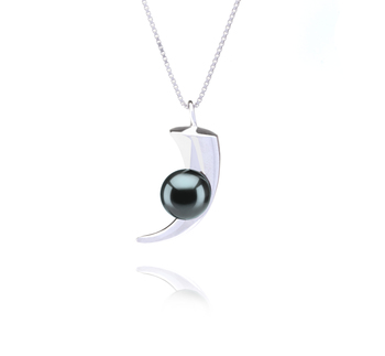 9-10mm AAA-Qualität Tahitisch Perlenanhänger in Larina Schwarz