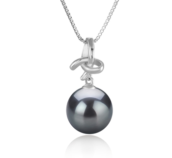 10-11mm AAA-Qualität Tahitisch Perlenanhänger in Maude Schwarz