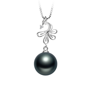 10-11mm AAA-Qualität Tahitisch Perlenanhänger in Phoenix Schwarz