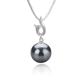 9-10mm AAA-Qualität Tahitisch Perlenanhänger in Samantha Schwarz