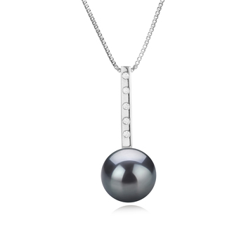 11-12mm AAA-Qualität Tahitisch Perlenanhänger in Vanna Schwarz