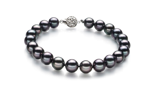 View Schwarzes japanisches Akoya-Armband collection