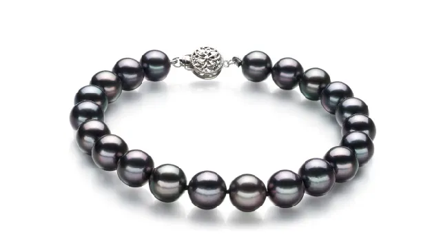 View Schwarzes japanisches Akoya-Armband collection